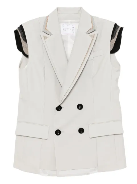sacai double-breasted waistcoat