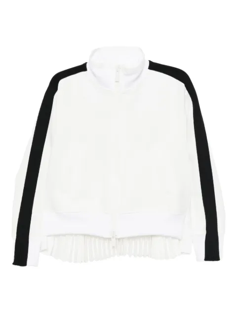 sacai pleated-edge jacket