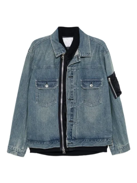 sacai twill denim jacket