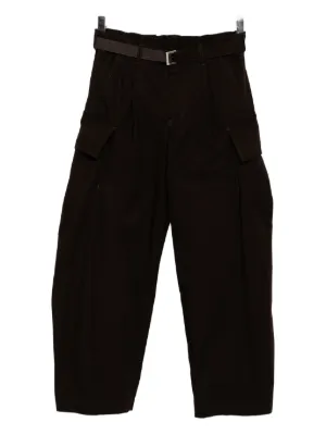 [sacai] ワイドパンツ Sacai ストライプ ワイドパンツ | ブラック | FARFETCH JP