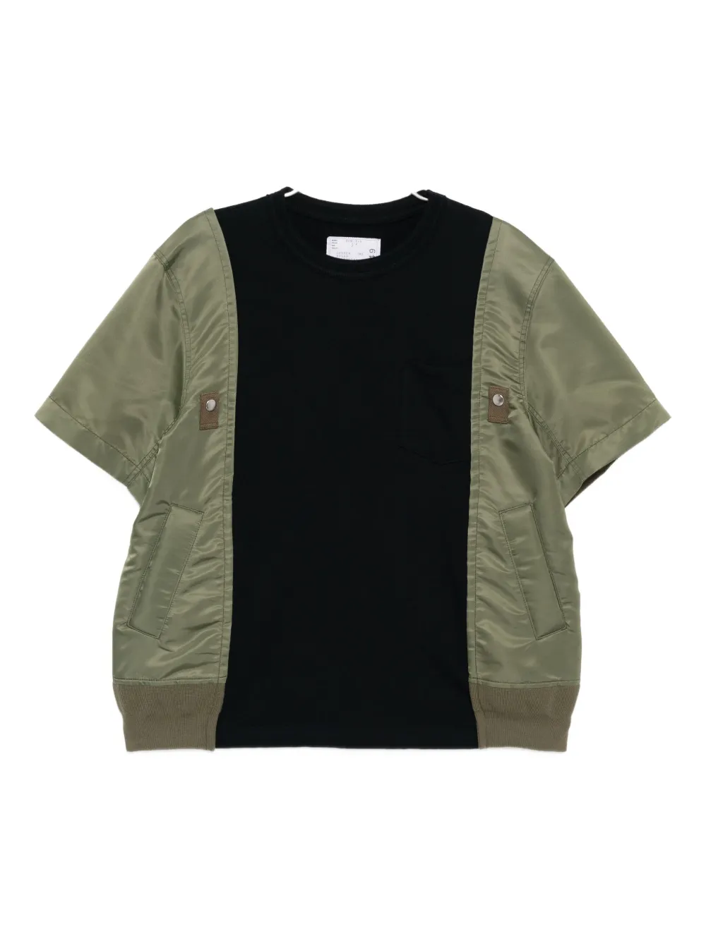 Sacai cotton-blended T-shirt Blauw