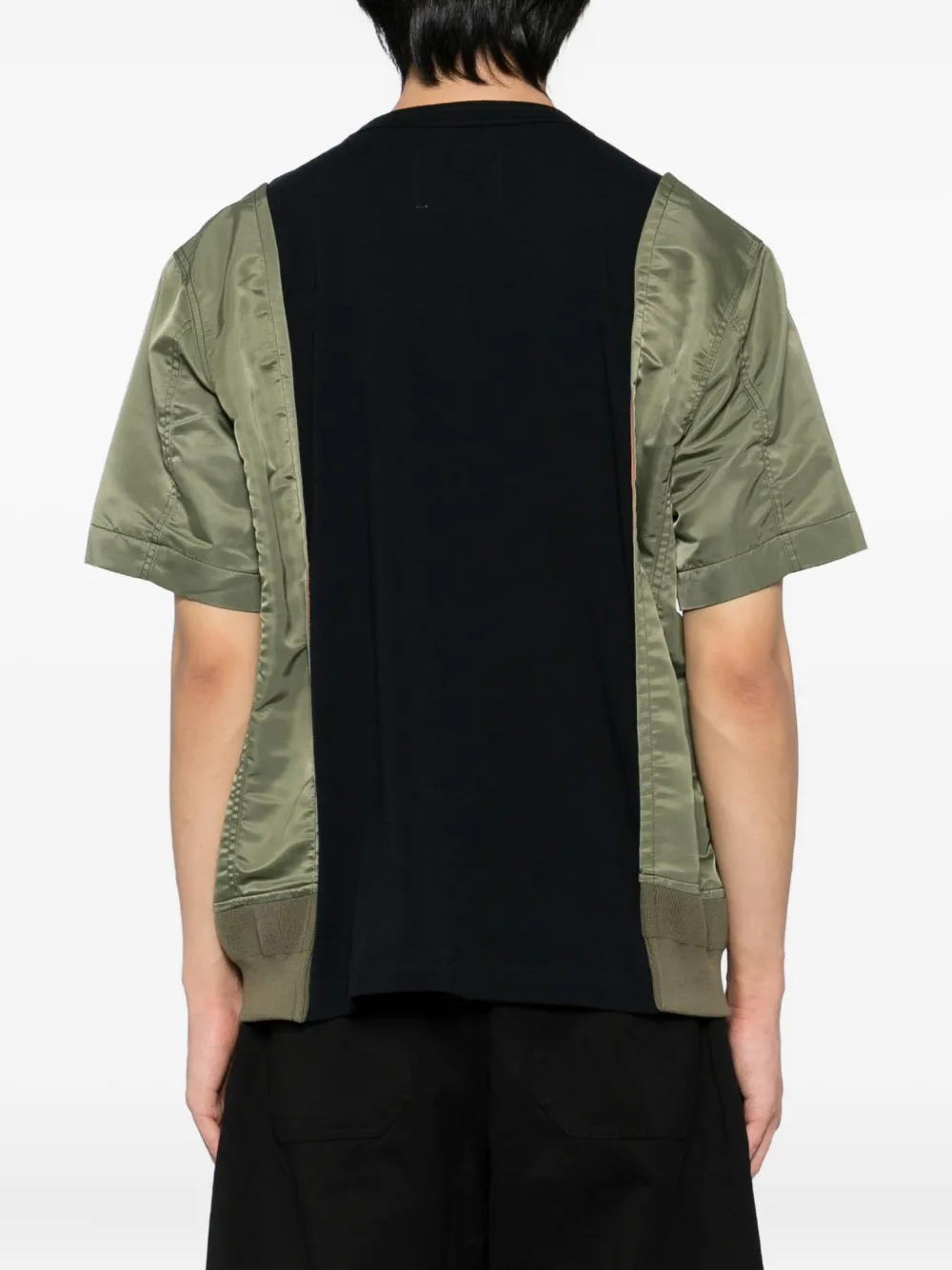 sacai cotton-blended T-shirt Blauw