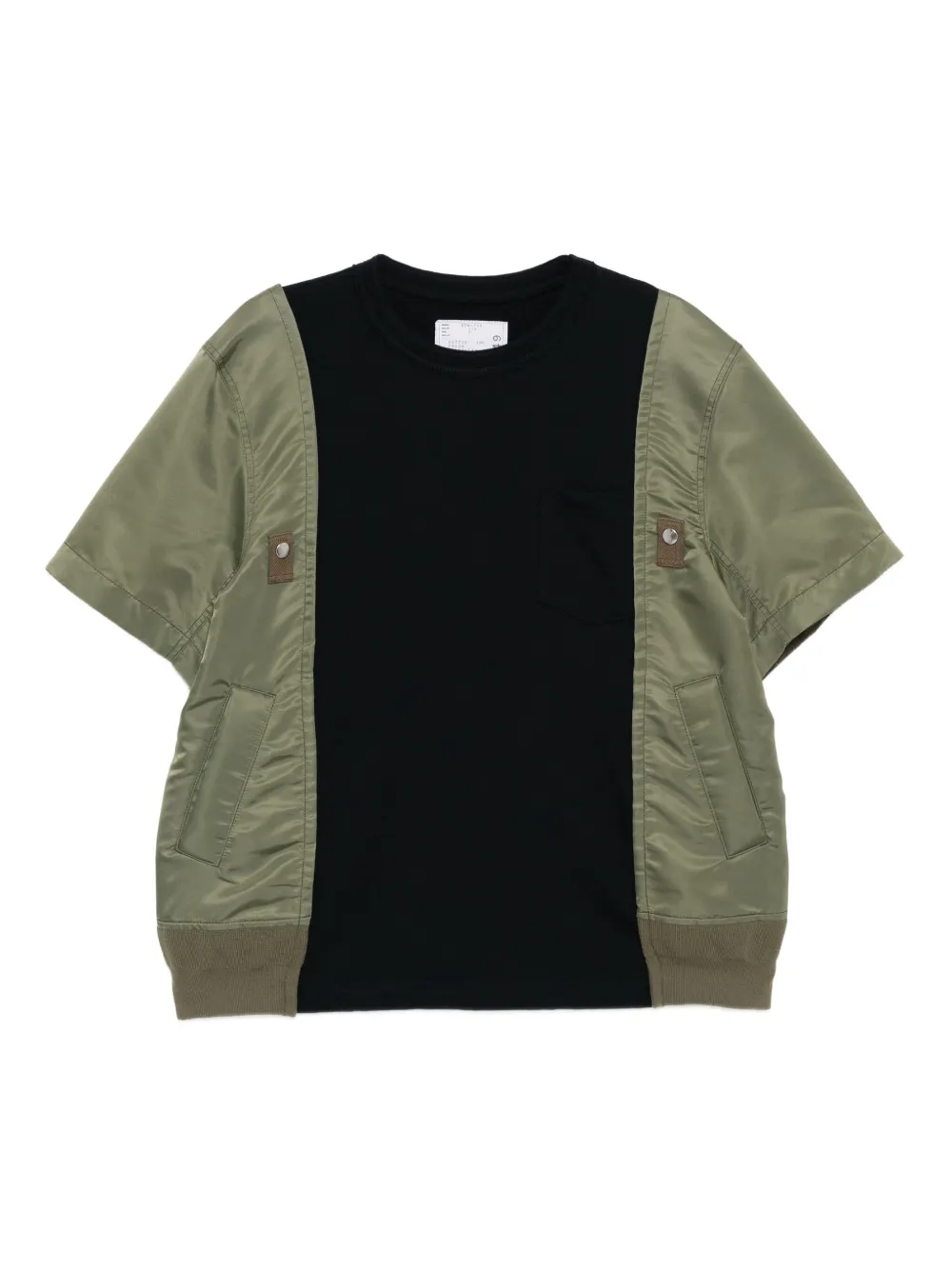 Sacai T-shirt van katoenblend Blauw