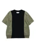 sacai cotton-blended T-shirt - Blue