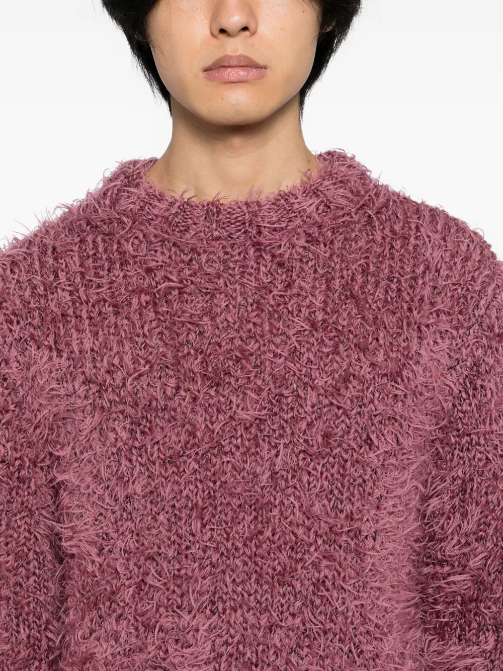 sacai furry jumper Roze