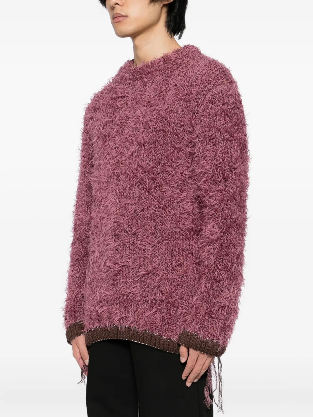 sacai furry jumper Roze