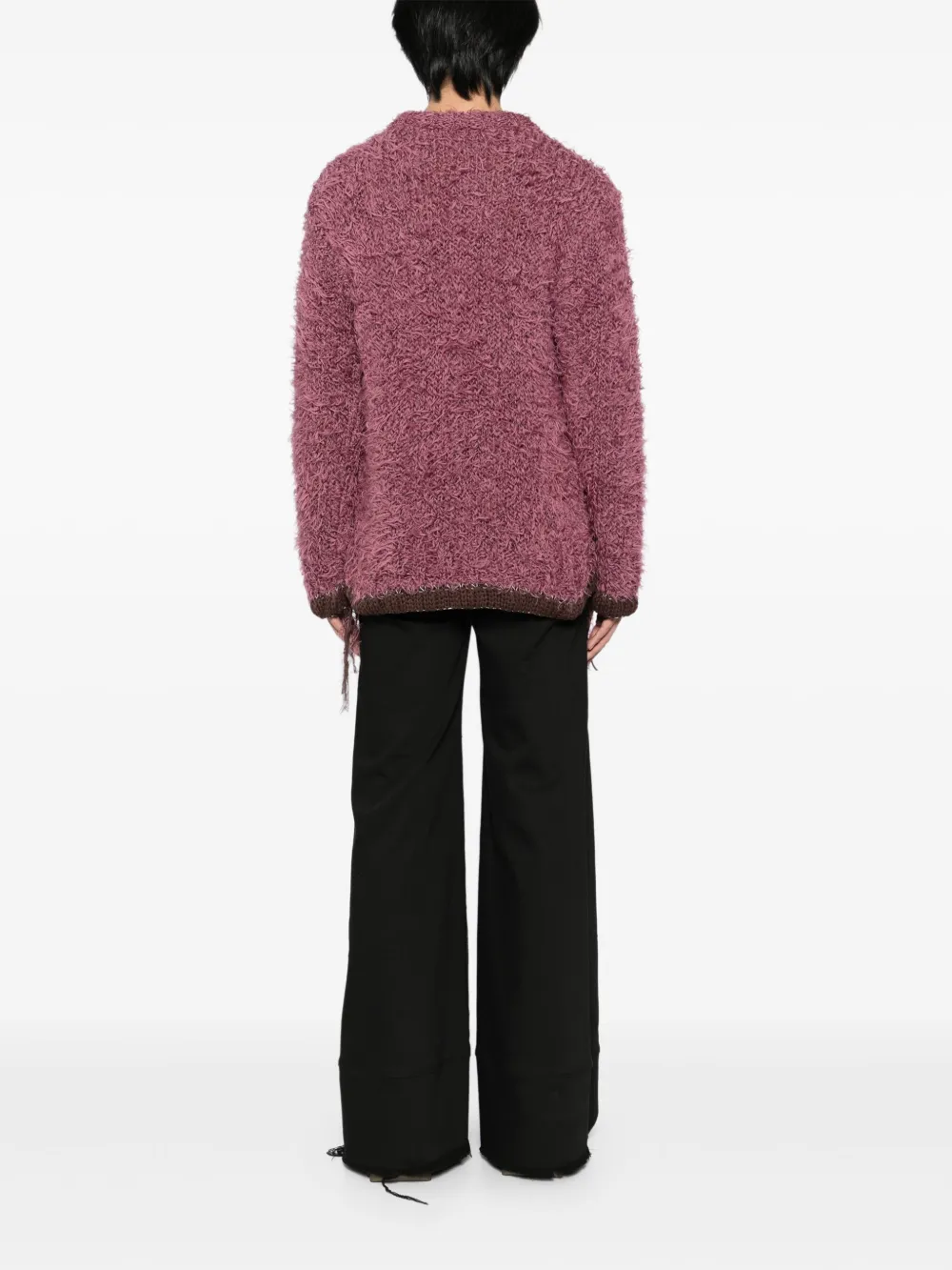 sacai furry jumper Roze