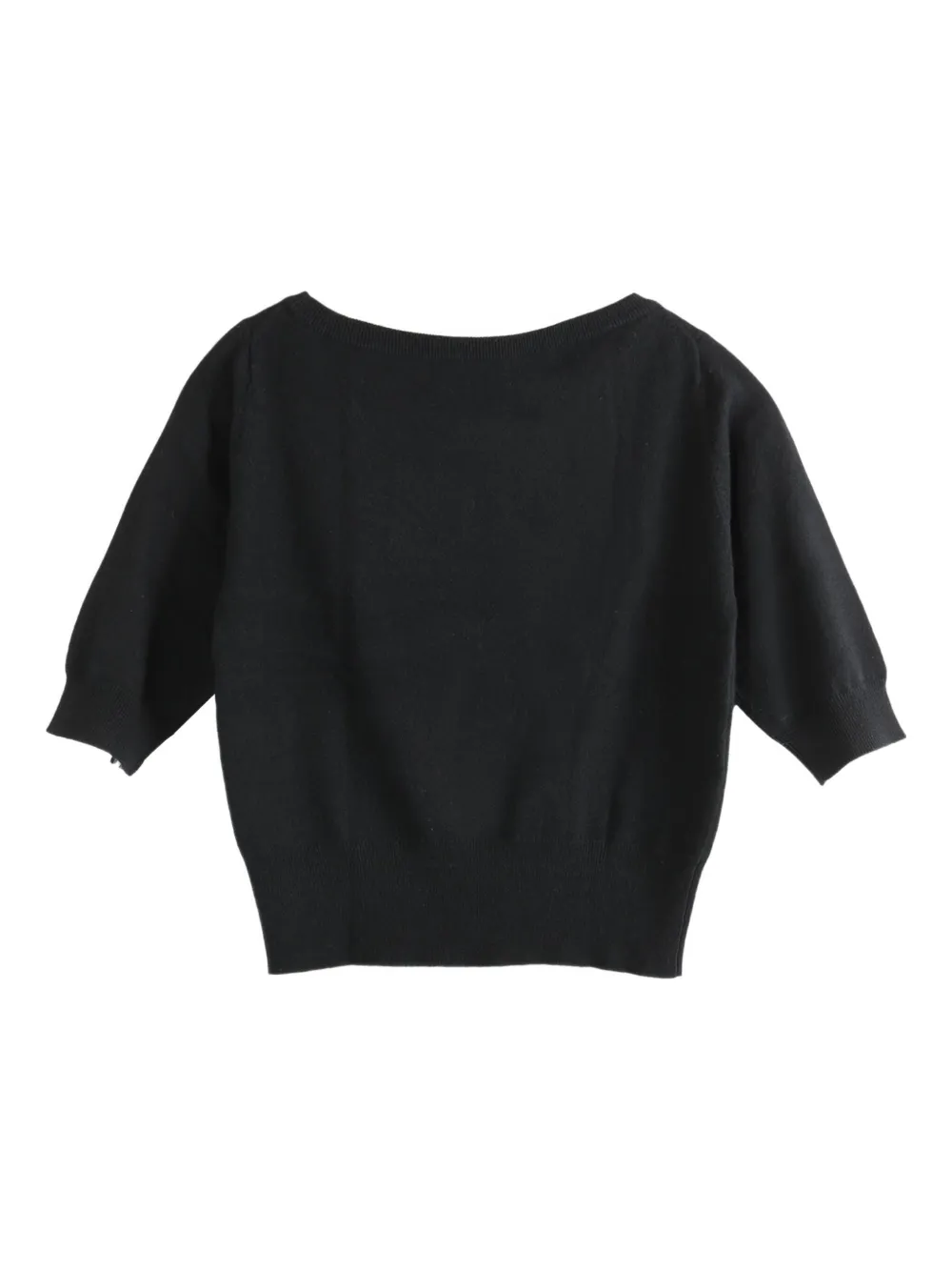 extreme cashmere n°422 boat-neck cashmere sweater Zwart