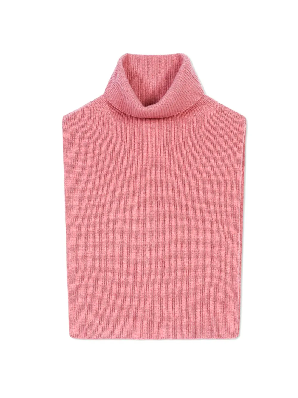 Eric Bompard Turtleneck Ribbed Scarf In Pink
