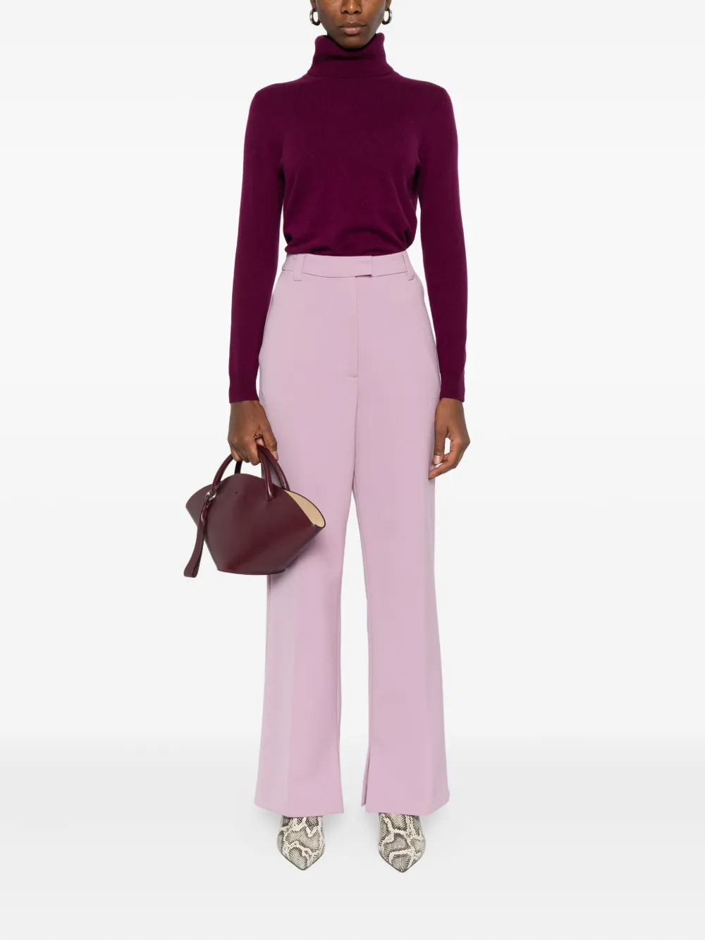 Eric Bompard Roll-neck Cashmere Sweater In Purple