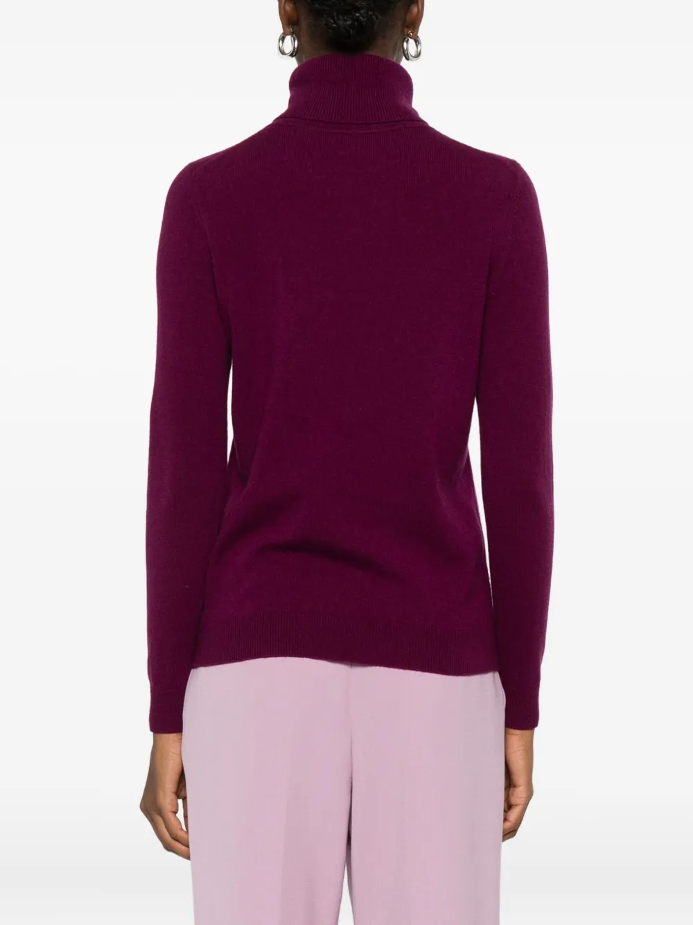 Eric Bompard Roll-neck Cashmere Sweater In Purple