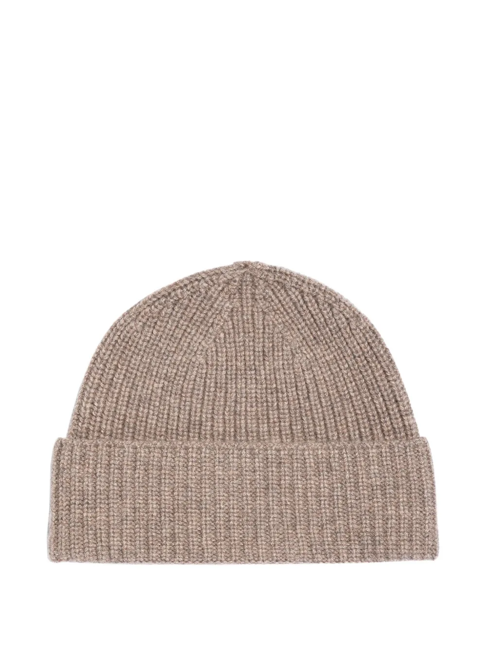 Eric Bompard Ribbed-knit Beanie Hat In Gray