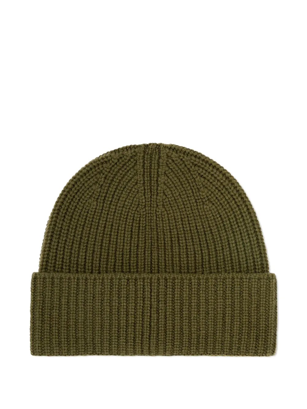 Eric Bompard Ribbed-knit Beanie Hat In Green