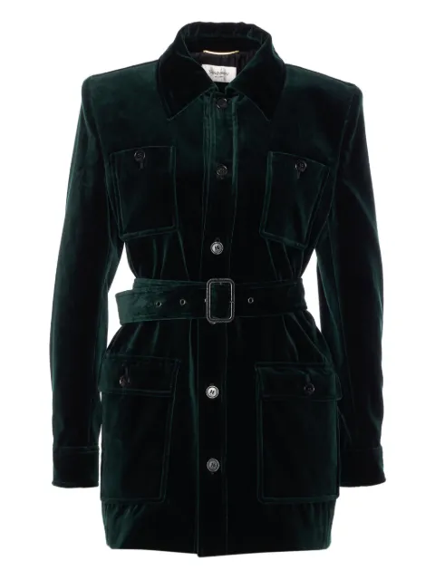 Saint Laurent belted velvet jacket