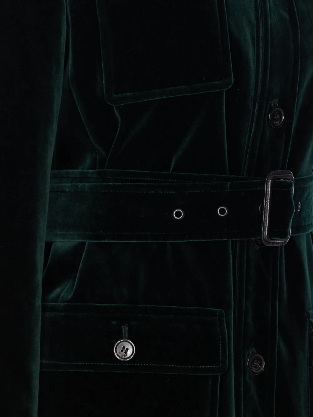 Saint Laurent Fluwelen jack Groen