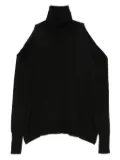 Roberto Collina turtleneck open-shoulder sweater - Black