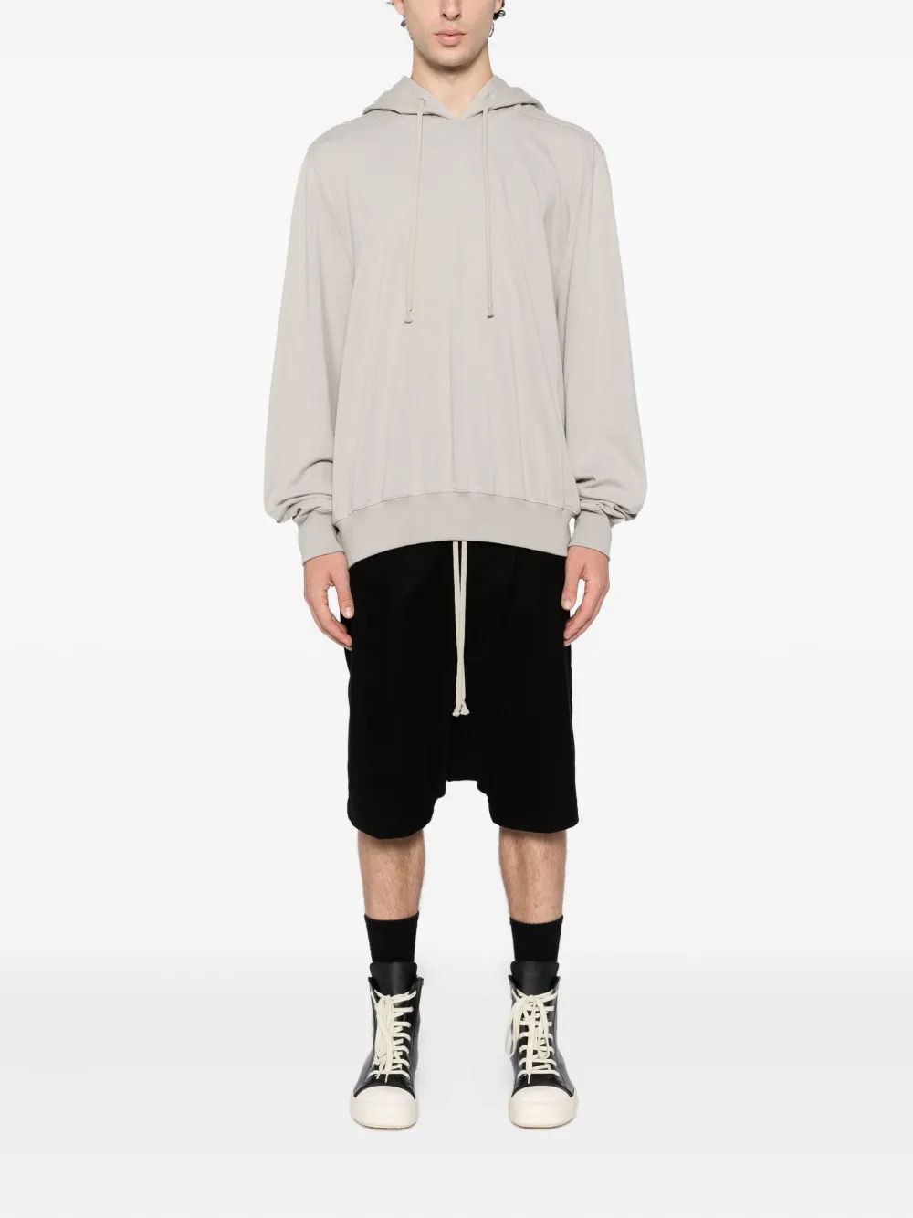 Rick Owens Long Sleeve Sweatshirt In Neutral