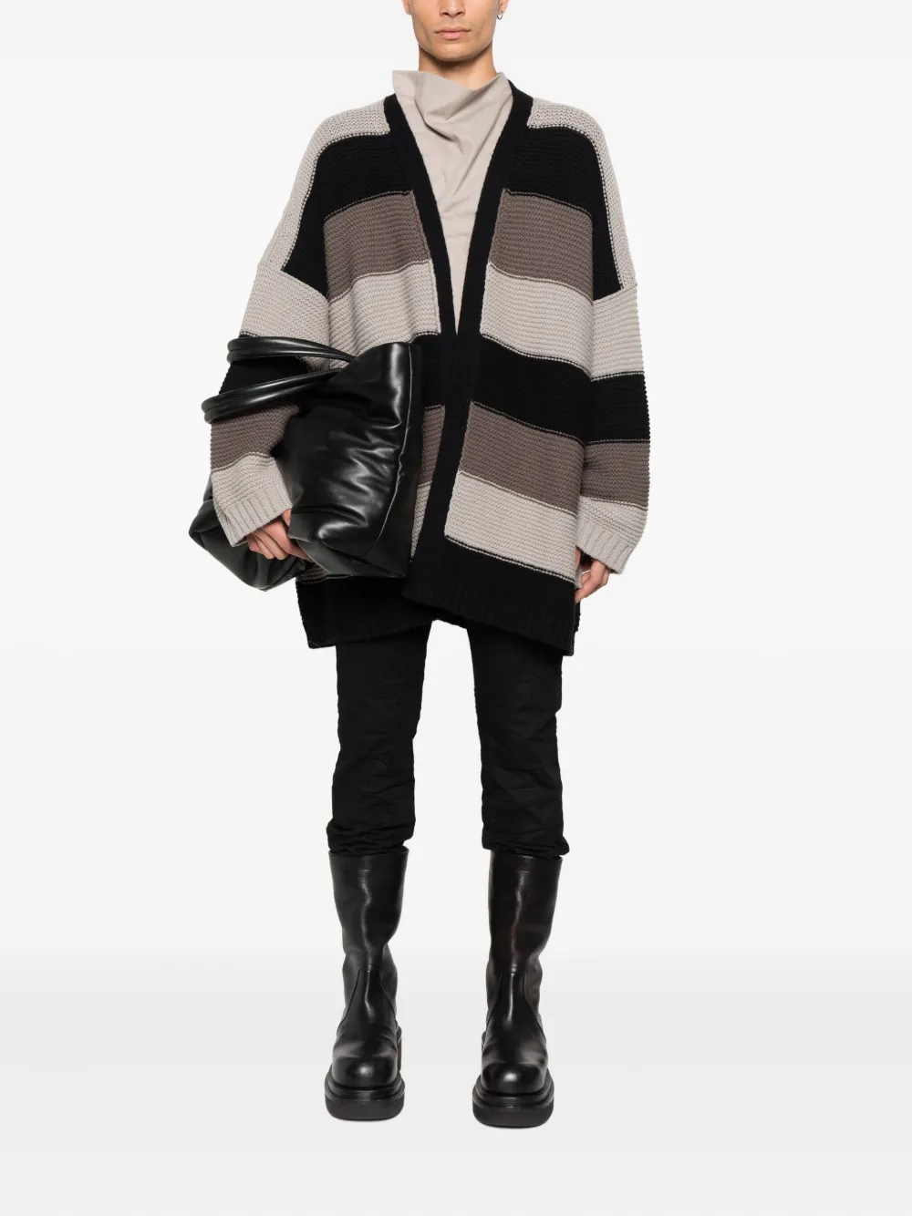 Rick Owens Gestreept vest Zwart