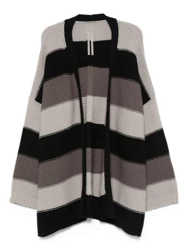 Rick Owens ストライプ カーディガン | ブラック | FARFETCH JP