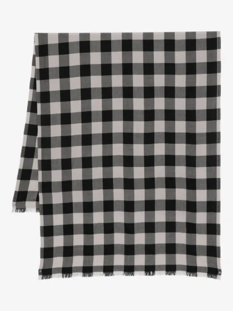 Rick Owens checked wool scarf