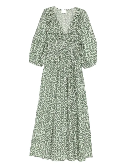 Matteau smocked floral-print dress