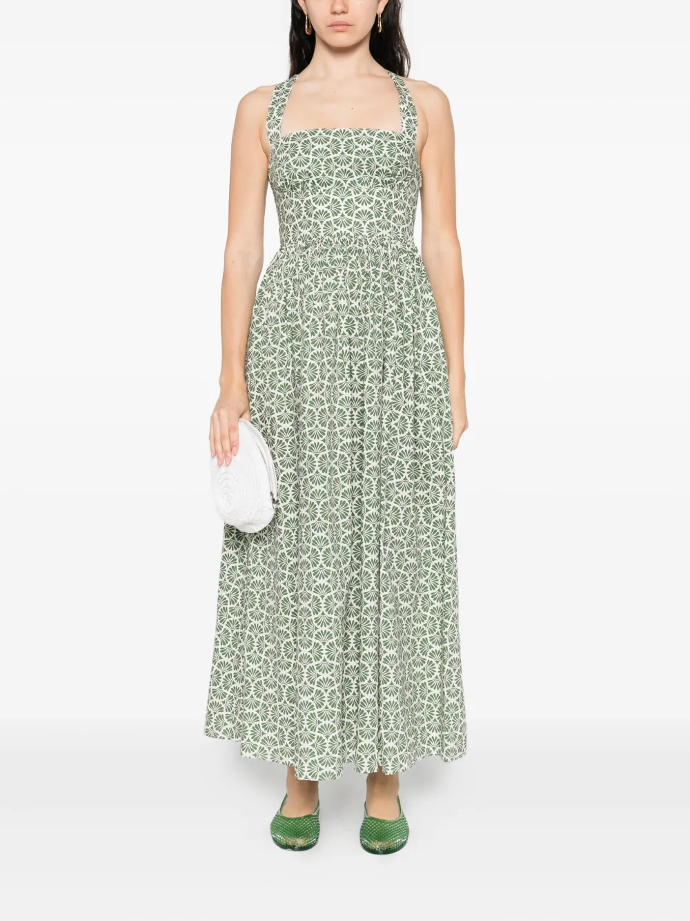 Matteau crossback midi dress - Groen