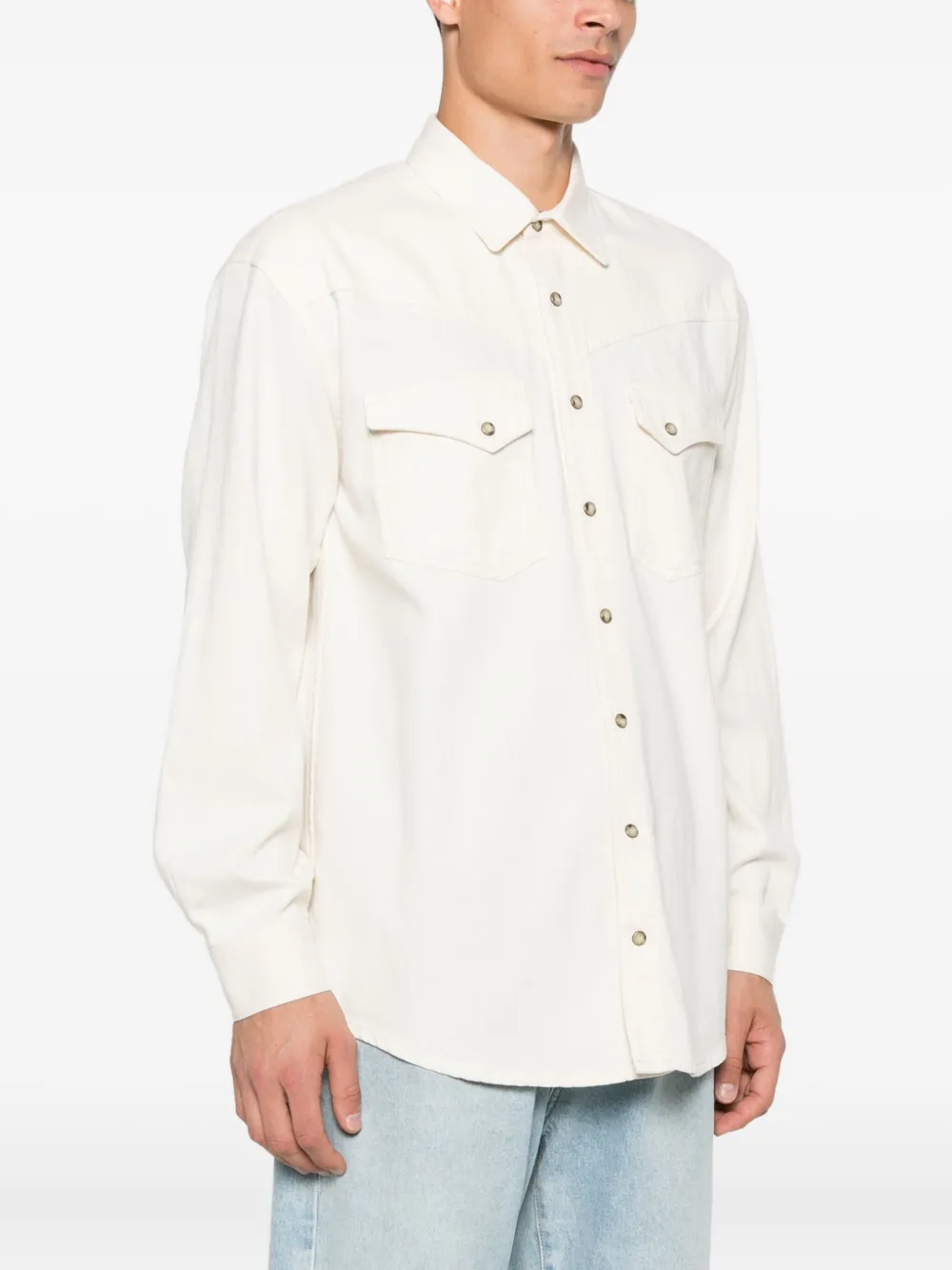 Lardini T-shirt met dubbele zak Wit