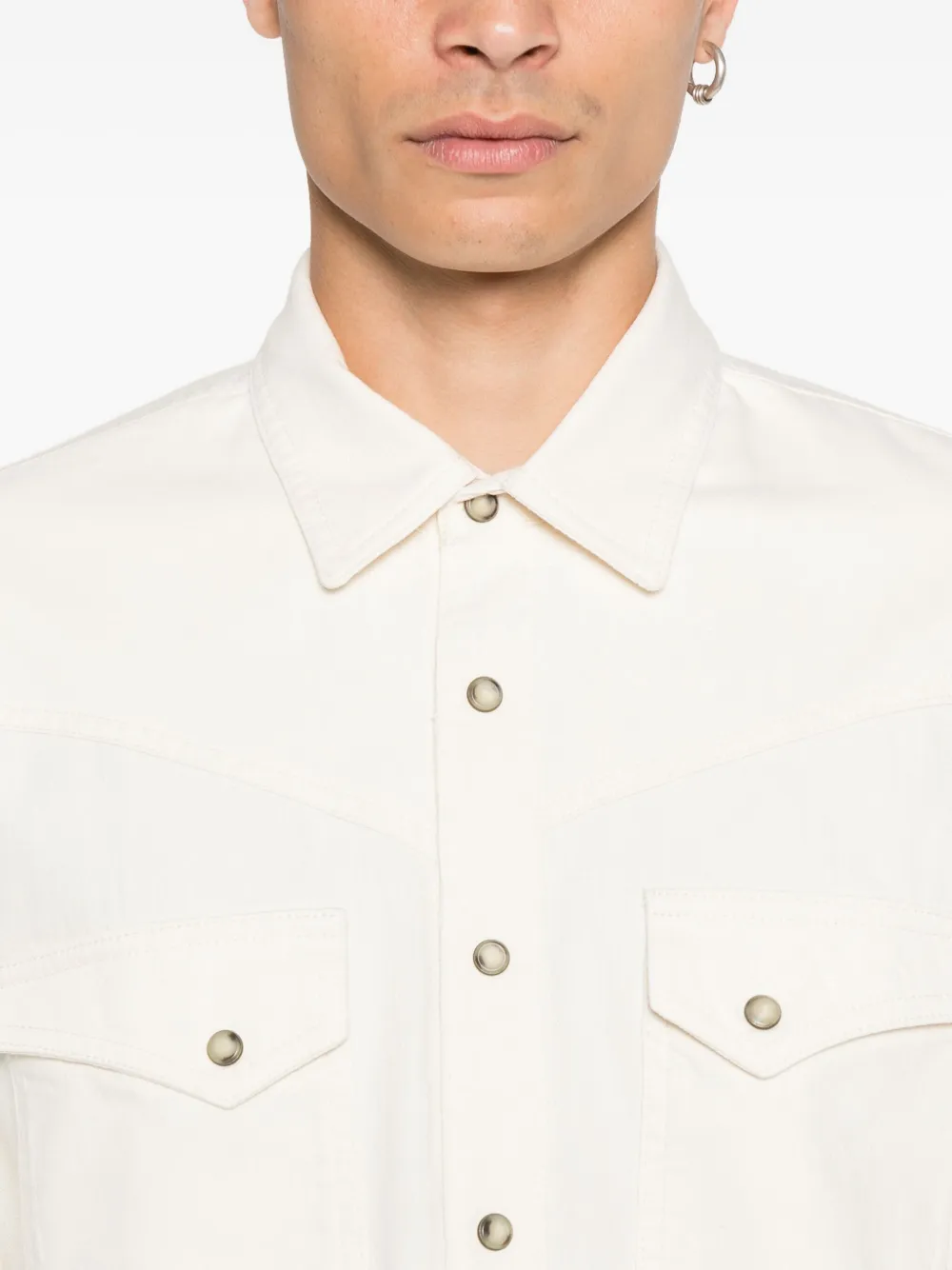 Lardini T-shirt met dubbele zak Wit
