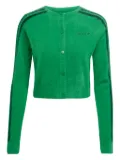 adidas fluffy striped cardigan - Green