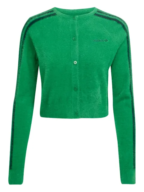 adidas fluffy striped cardigan