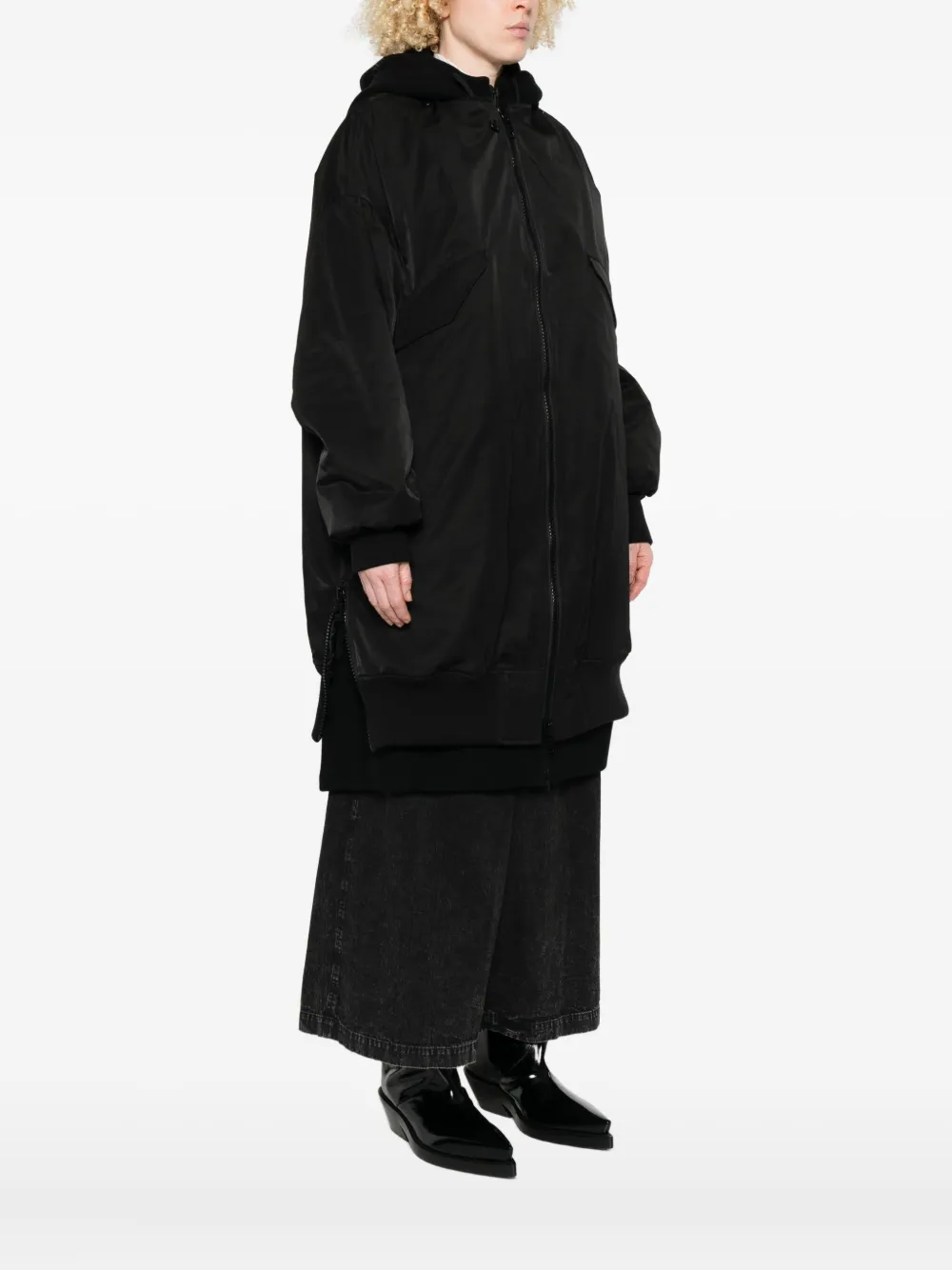 Yohji Yamamoto Parka met capuchon Zwart
