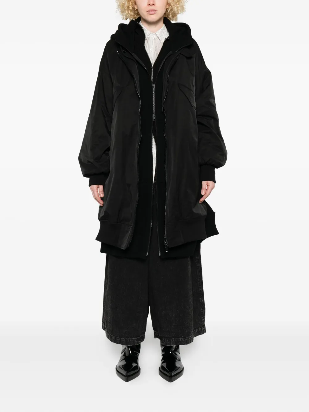Yohji Yamamoto Parka met capuchon Zwart
