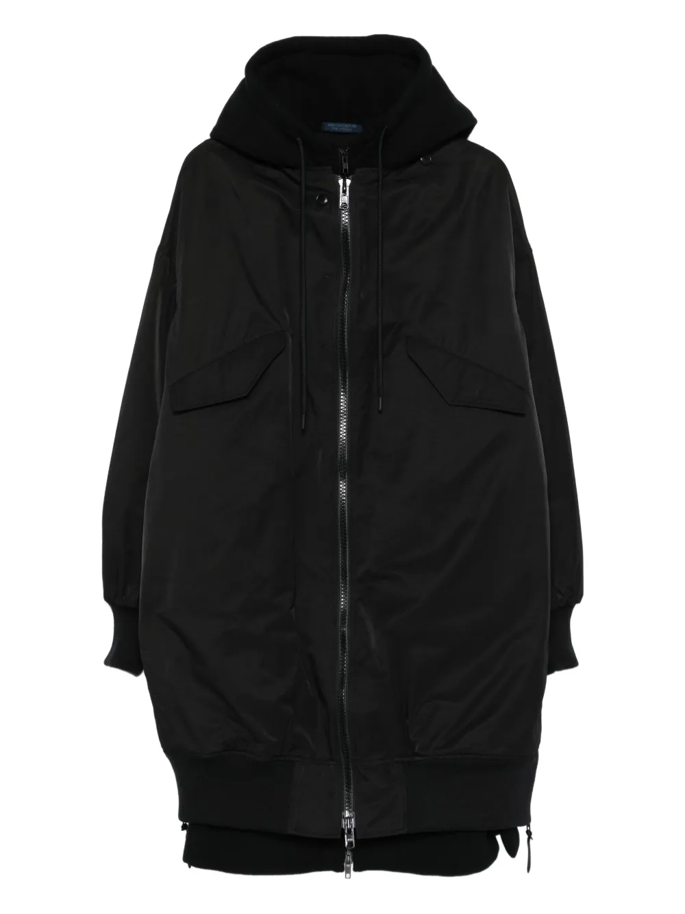 hooded pocket parka coat