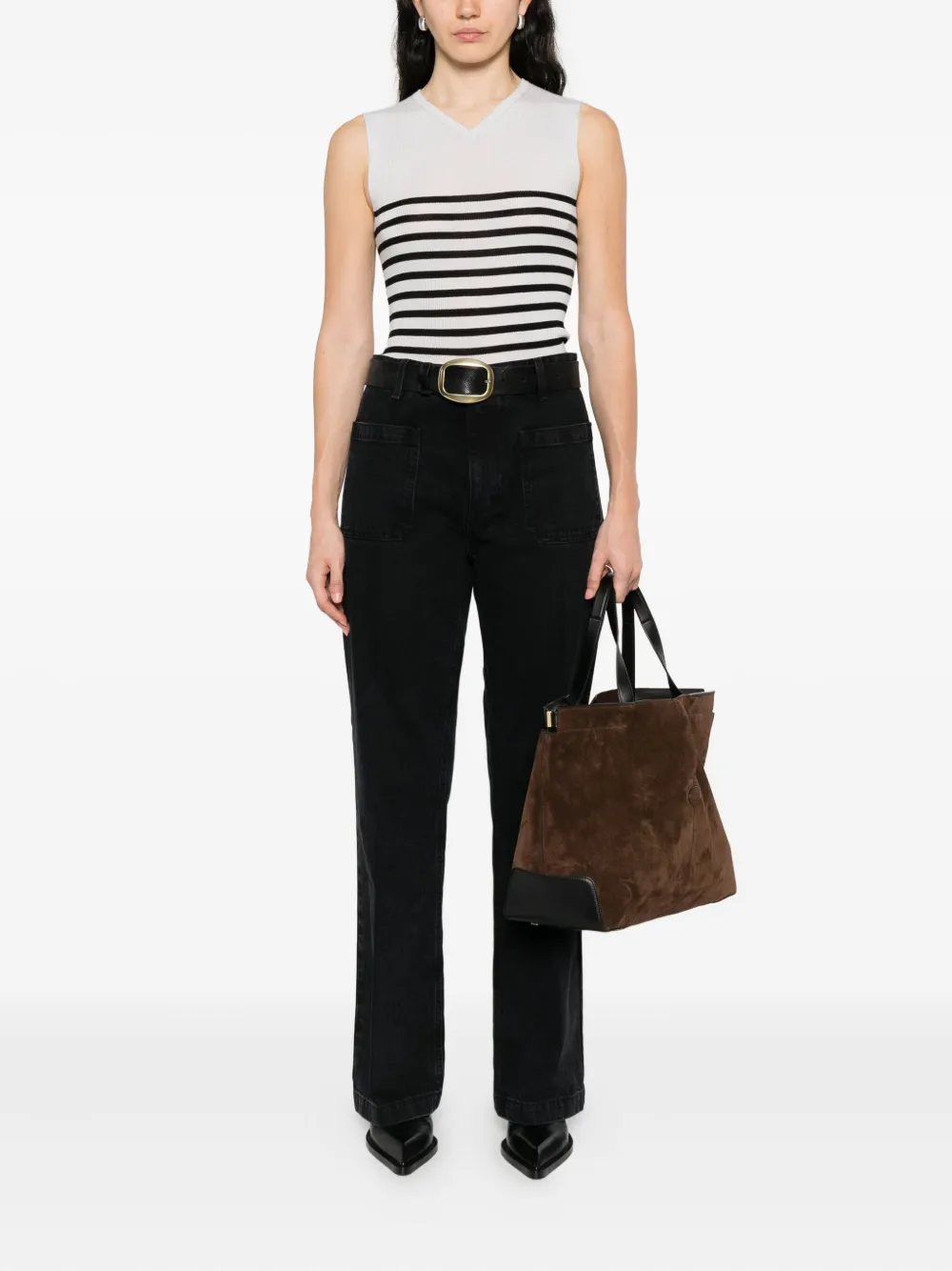 Seafarer patch-pocket jeans - Zwart