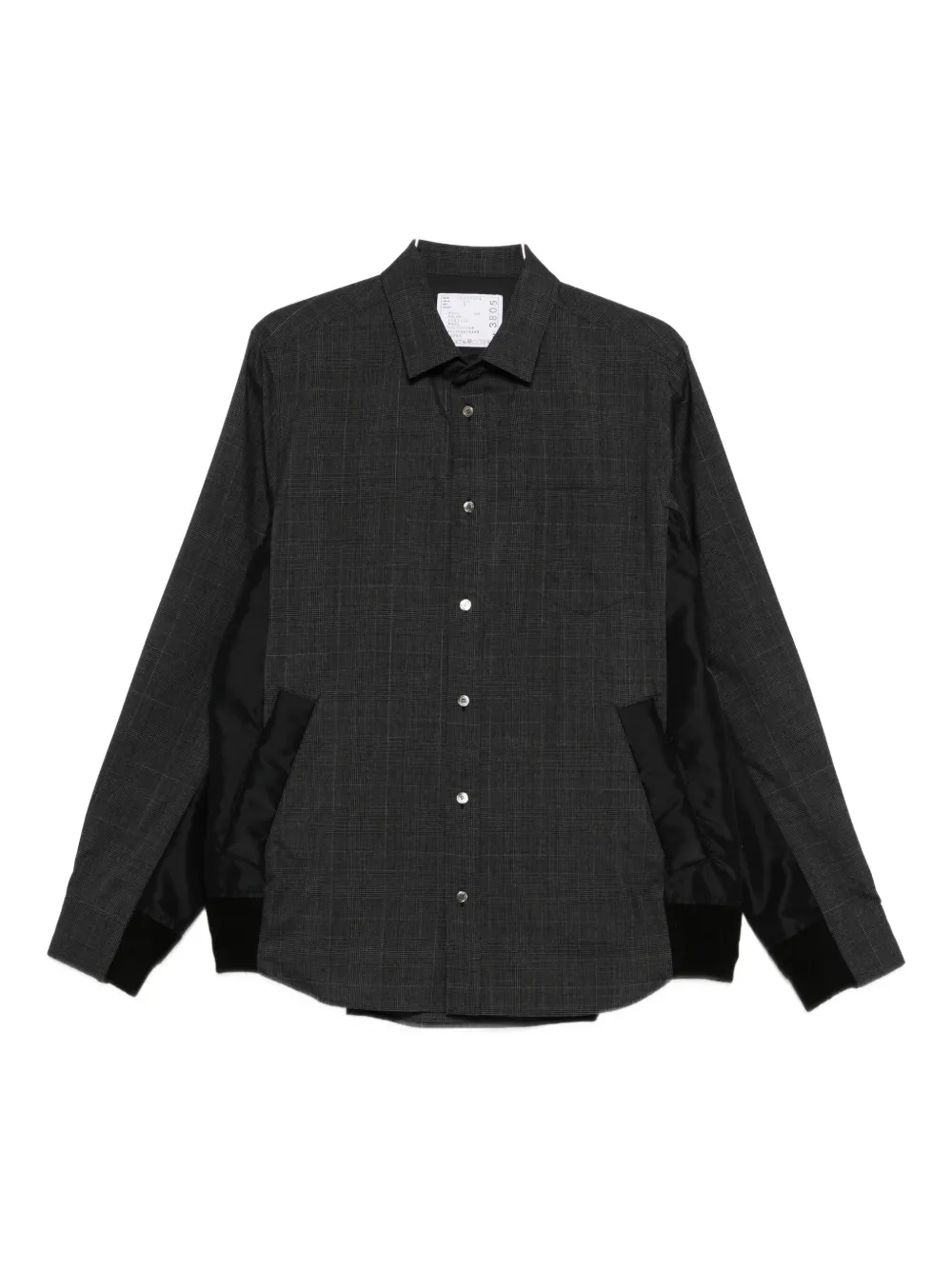Sacai Geruit shirtjack Grijs