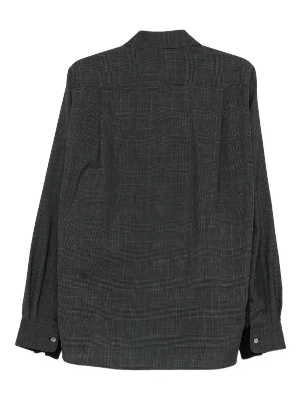 Sacai checked-pattern Shirt Jacket | Grey | FARFETCH