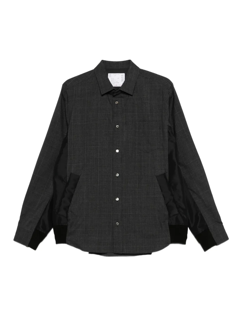 Sacai Geruit shirtjack Grijs