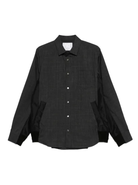 sacai جاكيت بتصميم قميص وبنقش كاروهات