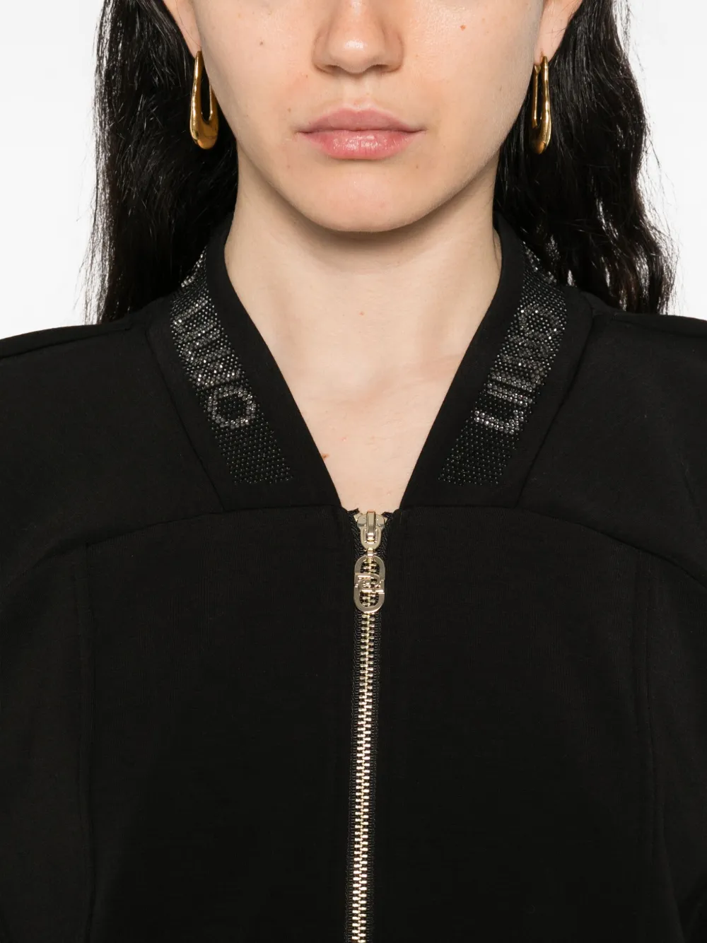 LIU JO Jack met rits en logodetails Zwart