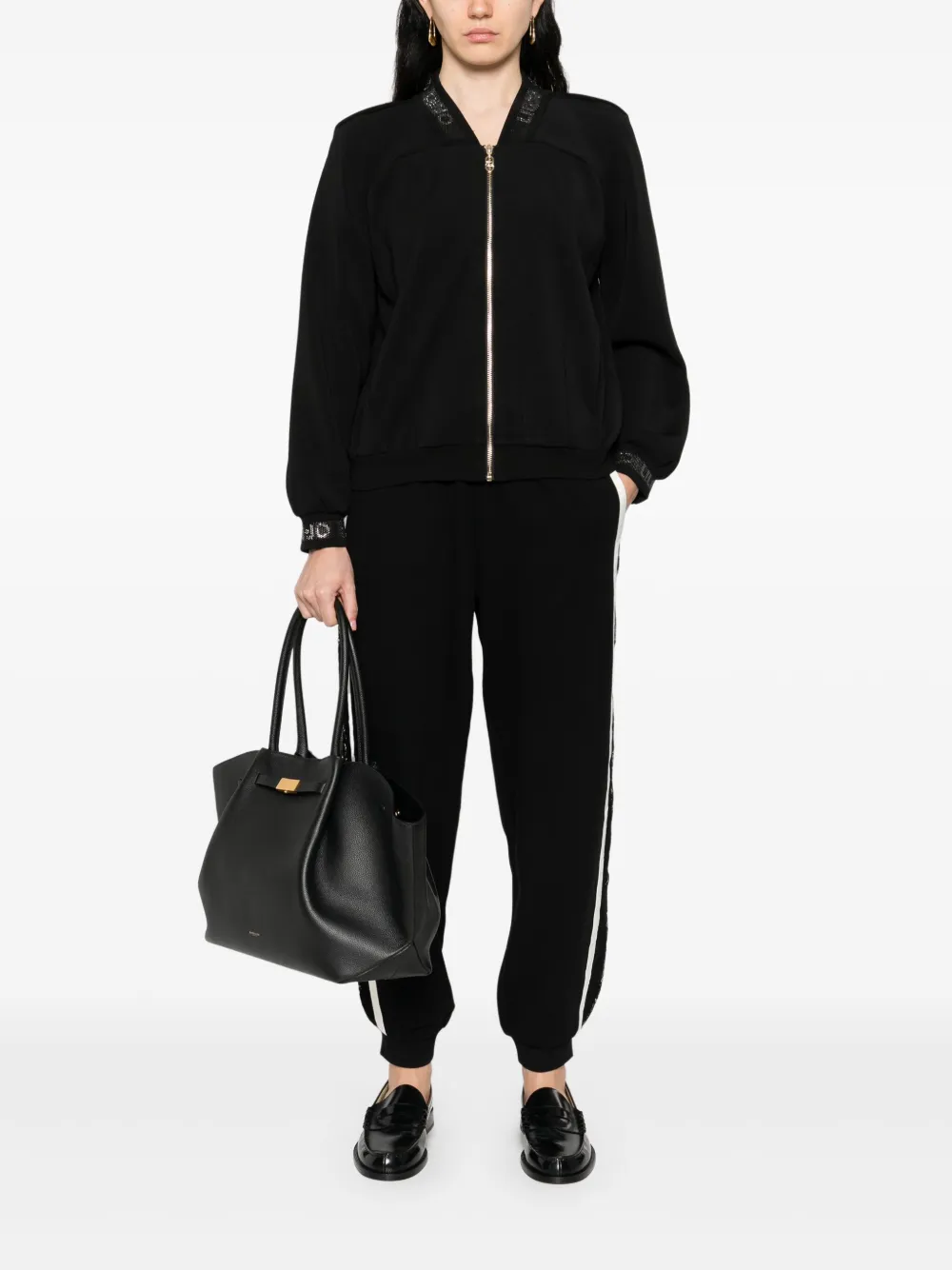 LIU JO Jack met rits en logodetails Zwart