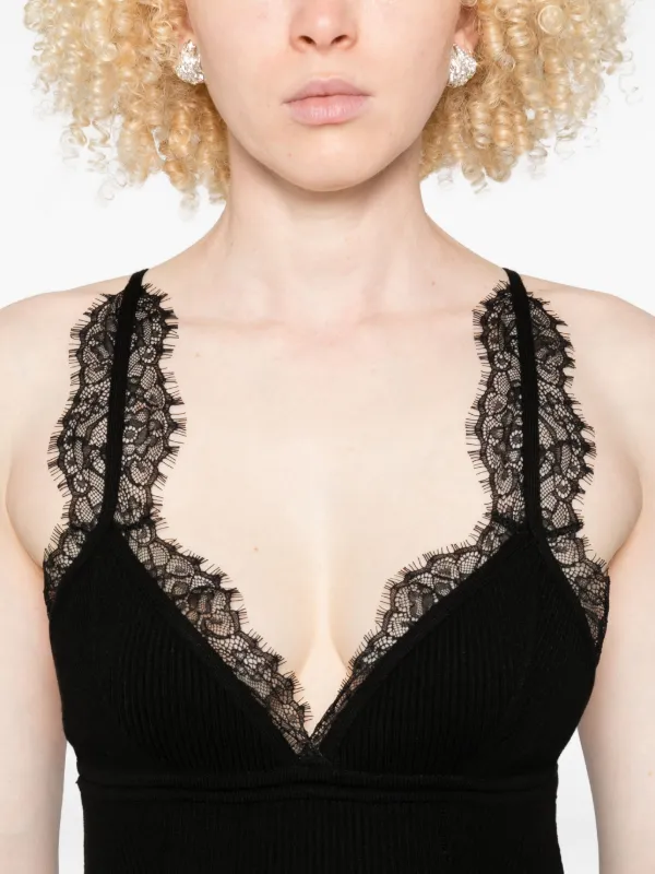 Blumarine レーストリム ドレス | ブラック | FARFETCH JP