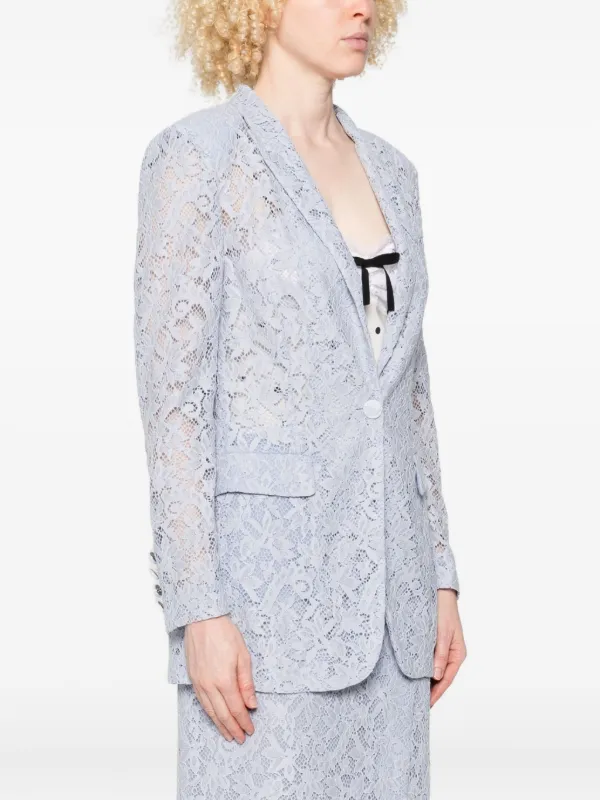 Blumarine レース シングルジャケット | ブルー | FARFETCH JP
