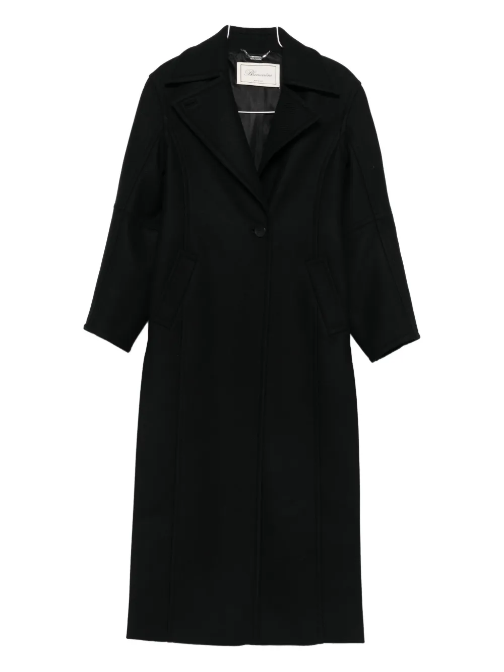 Blumarine Single-breasted Coat In Black
