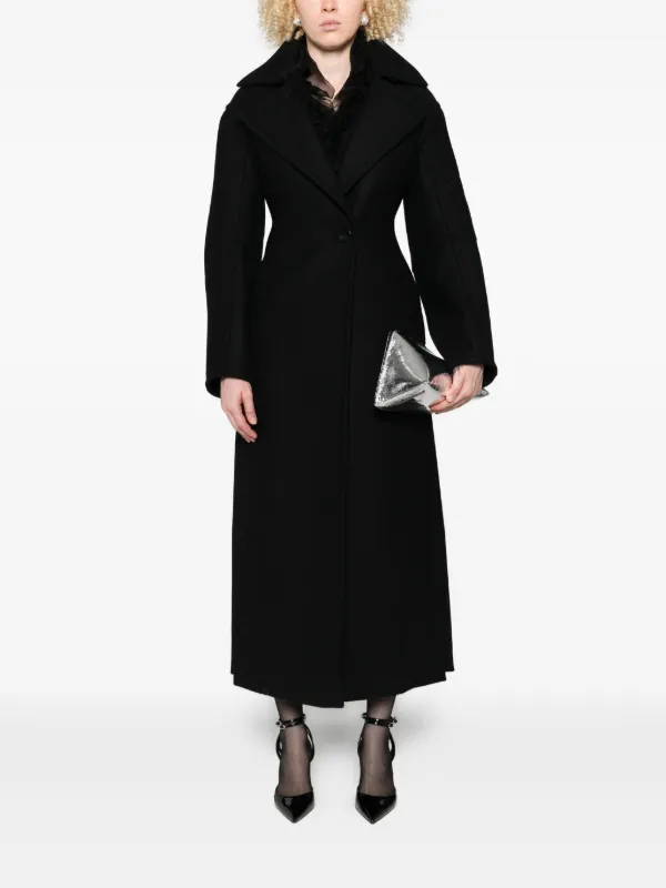 Blumarine single-breasted Coat | Black | FARFETCH