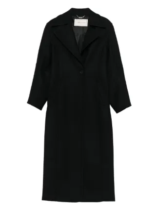 Blumarine ブラック ロングコート Blumarine ブラック ロングコート Blumarine single-breasted Coat
