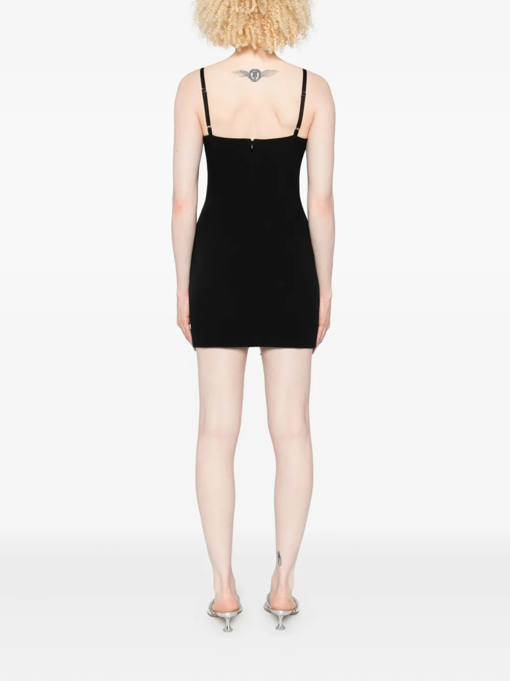 Blumarine Mini-jurk verfraaid met rozen Zwart
