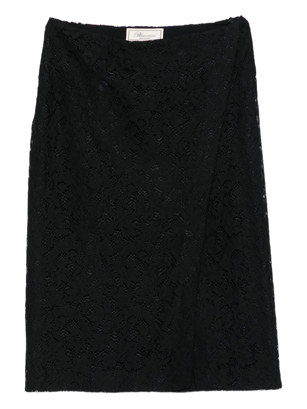lace-floral midi skirt