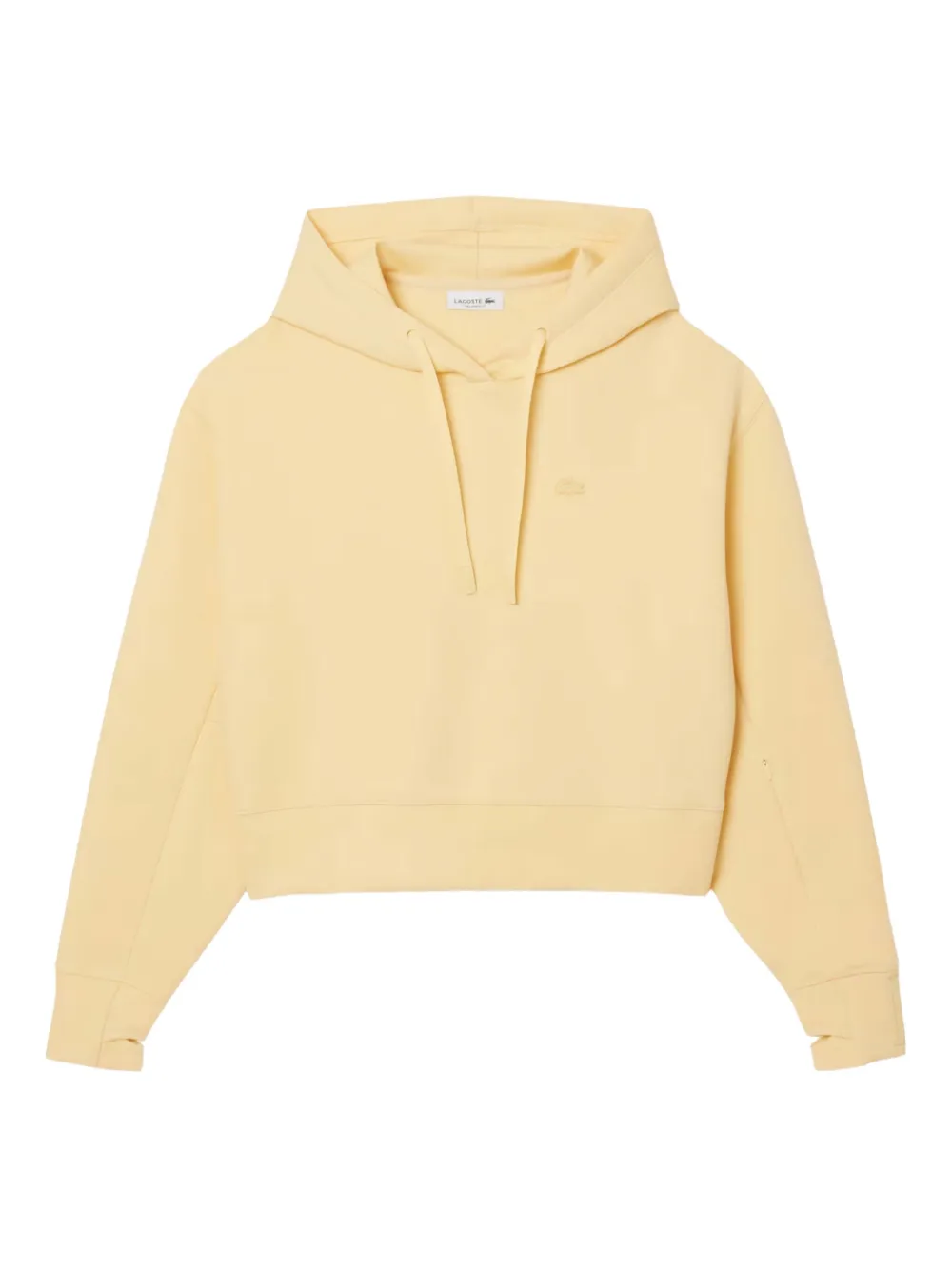 Lacoste drawstring hoodie Geel