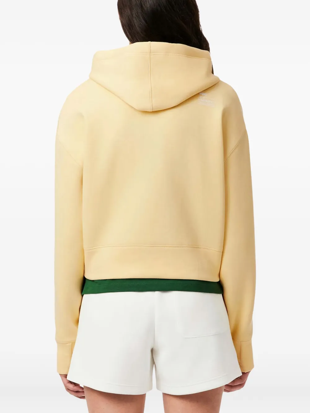 Lacoste drawstring hoodie Geel