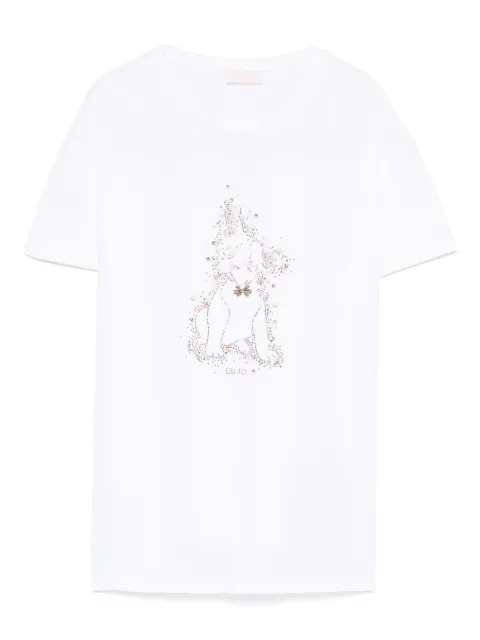 LIU JO embellished dog motif T-shirt